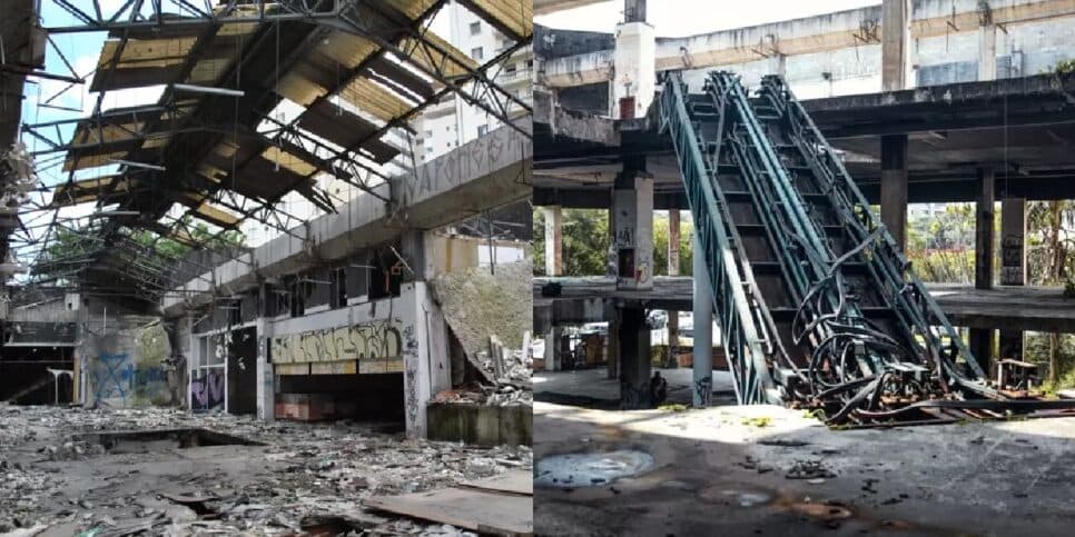 Shopping abandonado em SP (Foto: Reprodução/ Internet)