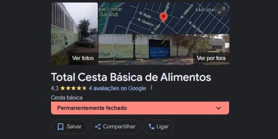 Status da empresa até então responsável pelo Arroz da marca Favorito (Foto Reprodução/GoogleSearch)