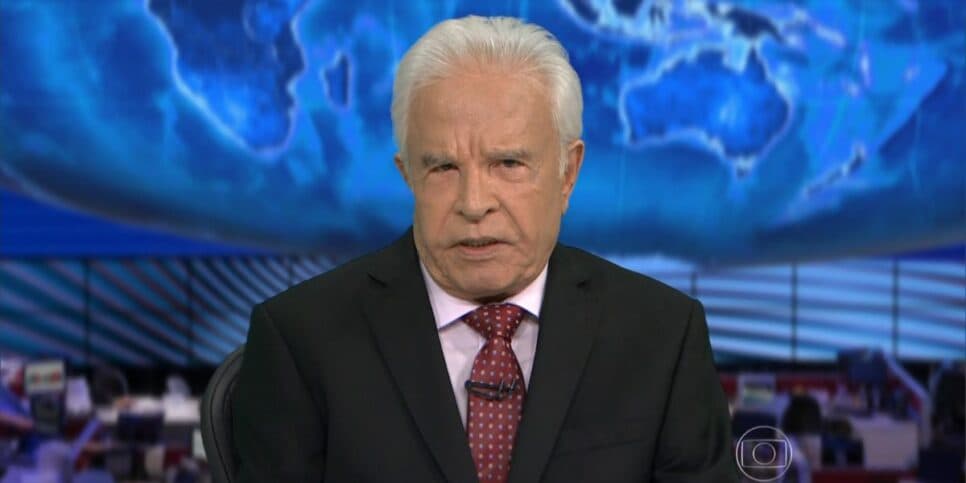 O jornalista apresentou o JN em 2015 pela última vez (Reprodução: Globo)