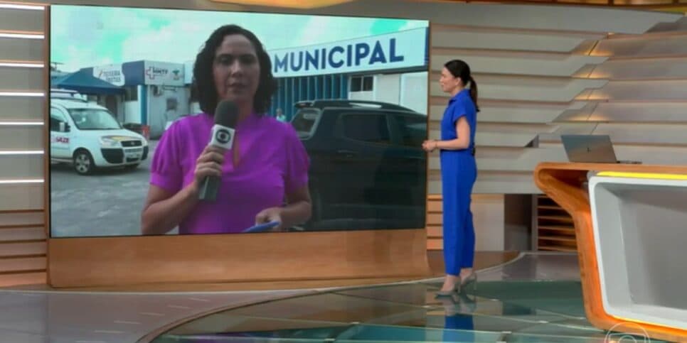 Ana Paula Araújo no comando do Bom Dia Brasil (Reprodução: Globo)