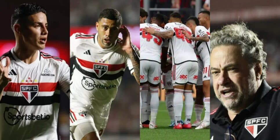 James, Rato e + 3 FORA: São Paulo sofre debandada de 5 craques e faz Casares agir as pressas no Brasileiro