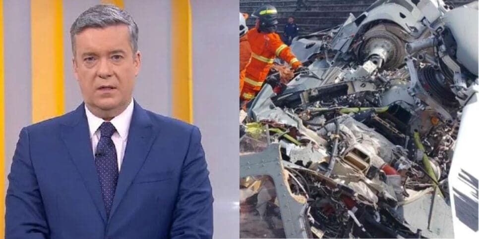 "De partir o coração": Kovalick para a Globo com trágica queda de 2 helicópteros e confirma luto ao Brasil