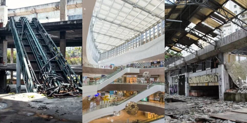 Ruínas, mal-assombrado e abandonado: A demolição de shopping gigantesco de SP após anos e choro dos paulistas