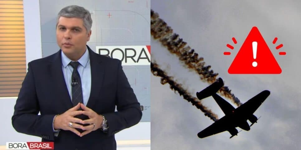 "Infelizmente aconteceu": Joel Datena paralisa Bora Brasil às pressas e confirma acidente aéreo na Band