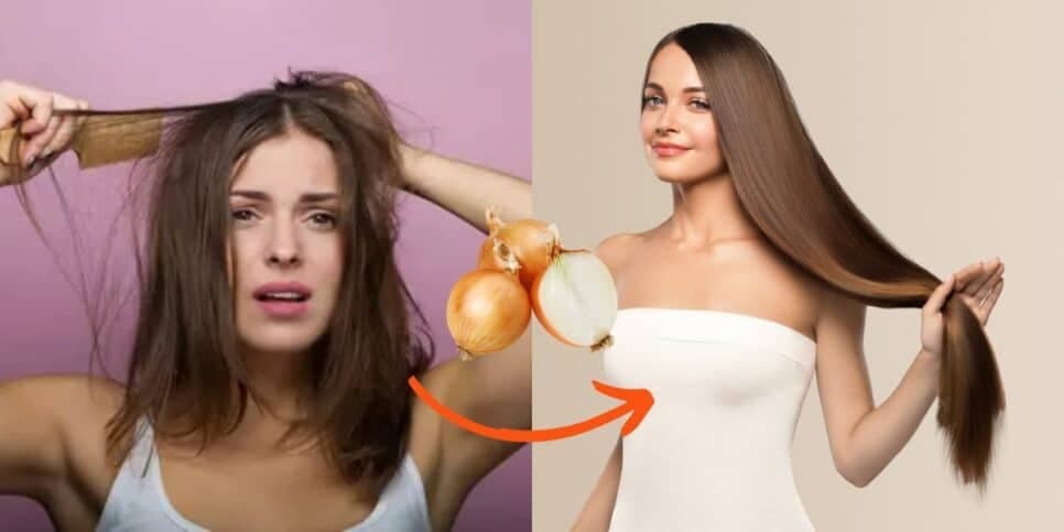 Fios brilhantes e 4cm maior: Máscara com cebola +1 ingrediente melhor que queratina ressuscita cabelo da UTI