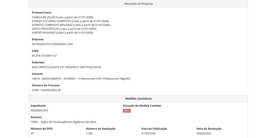 Publicação do órgão (Reprodução/Gov)