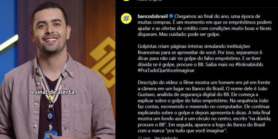 Banco do Brasil emitiu alertas importantes até para quem não é cliente (Foto Reprodução/Instagram)
