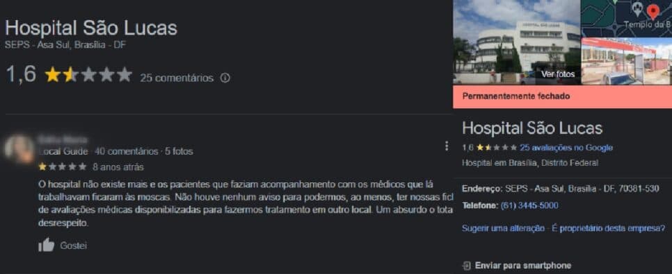 Hospital está 'permanentemente fechado' e moça reclama que muitos pacientes foram abandonados (Foto: Reprodução/Internet) Hospital está 'permanentemente fechado' e moça reclama que muitos pacientes foram abandonados (Foto: Reprodução/Internet)