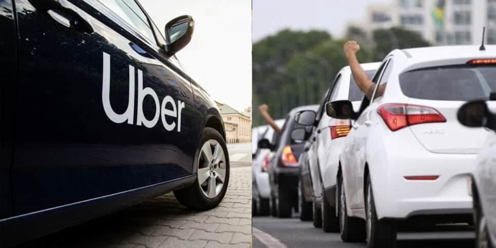 Paralisação urgente da Uber nesta terça (28): Passageiros e motoristas aterrorizados com corridas derrubadas