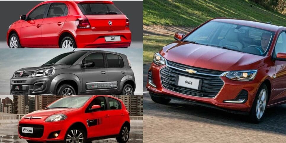 Gol, Uno e Palio: 3 carros populares da Volkswagen e Fiat ressurgem das cinzas e derrubam o Onix no Brasil