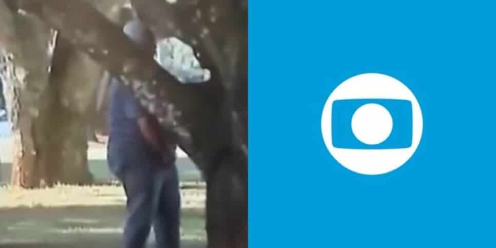 Ao vivo: Globo comente gafe, expõe homem urinando durante jornal e cena “chacoalhando” parte íntima vai ao ar