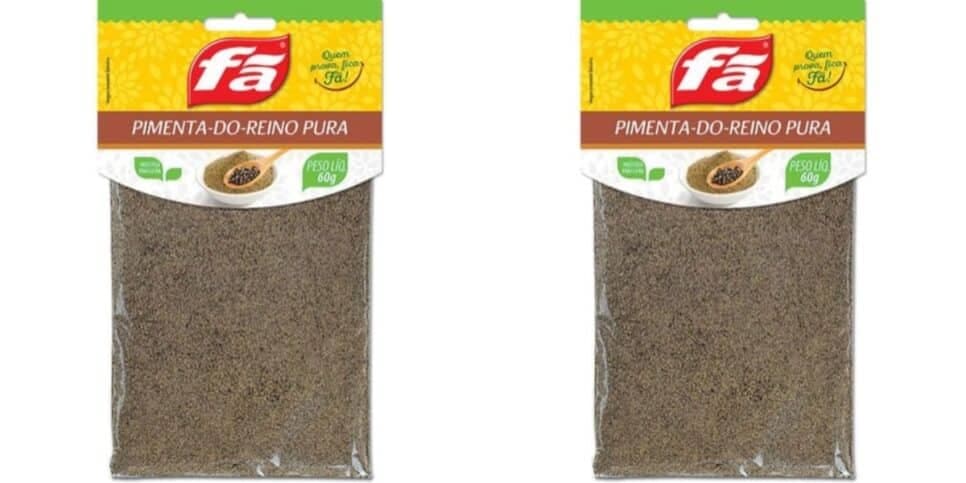 Pimenta-do-reino preta moída pura marca Fã - (Foto: Reprodução / Internet)