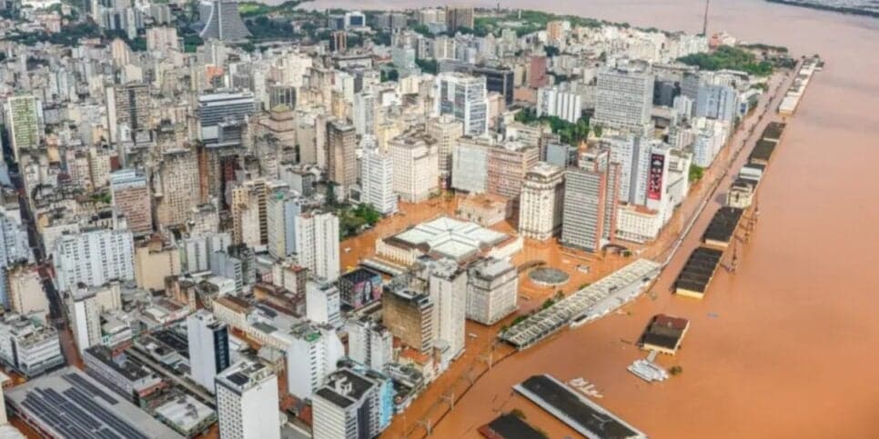 Rio Grande do Sul alagado devido fortes chuvas - (Foto: Reprodução / Internet)