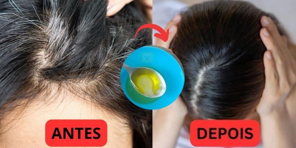 FIM dos grisalhos pra sempre: Receitinha com 3 ingredientes naturais escure até o último fio de cabelo
