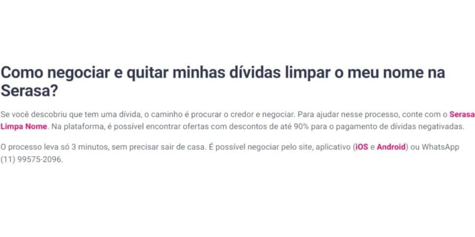 Comunicado Serasa - (Foto: Reprodução / Internet)