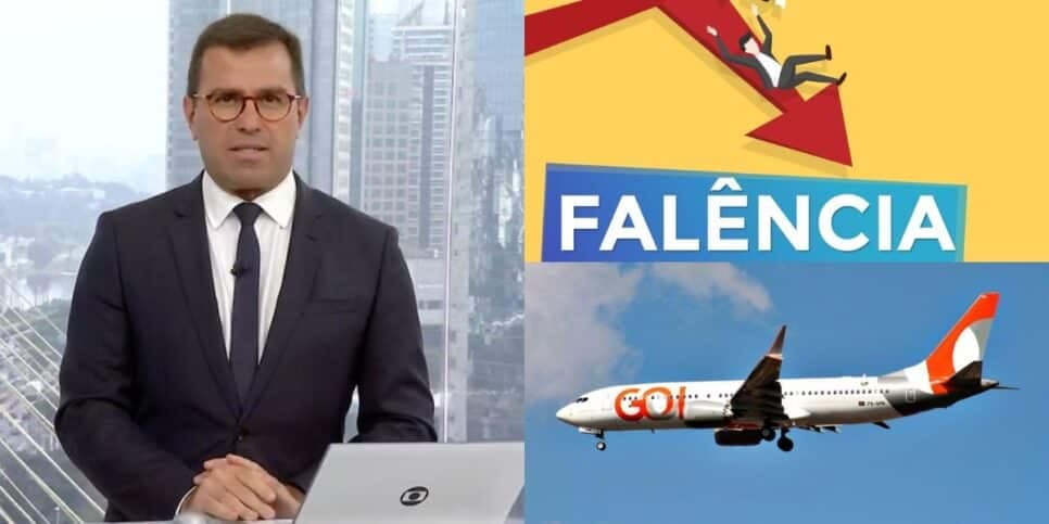"Decretou falência": O triste fim de rival da Gol no Brasil, confirmado por Rodrigo Bocardi, na Globo