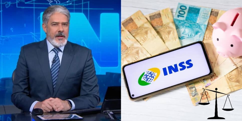 Bonner paralisa JN com antecipação dos R$1.412 do INSS pra salvar beneficiários