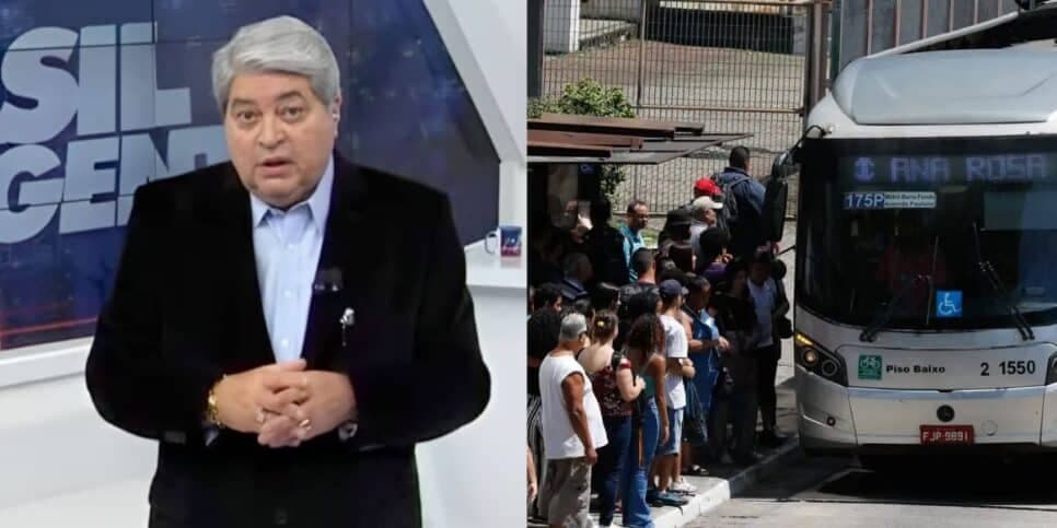 Datena paralisa Band com anúncio de greve geral dos ônibus e confirmação à população a partir desta sexta (28)