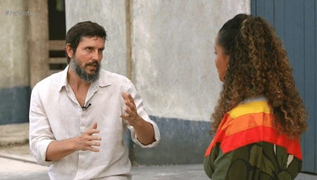 Vladimir Brichta em entrevista ao Fantástico (Foto: Reprodução / Globo)

