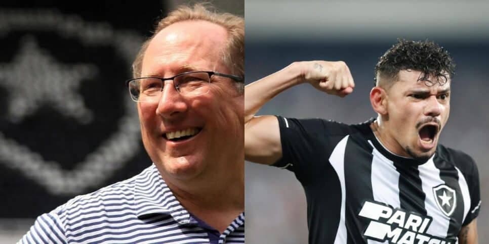 Textor age às pressas no Botafogo por contratação de craque de R$ 60M pra ser dupla de Tiquinho Soares