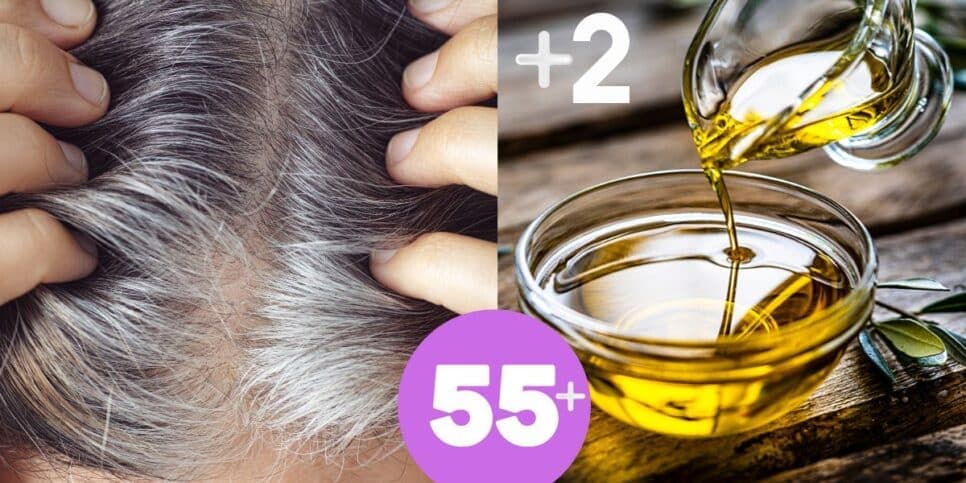 Adeus grisalho e sem tinta: Misturinha com azeite e + 2 ingredientes ACABA com o cabelo branco de mulheres 55+