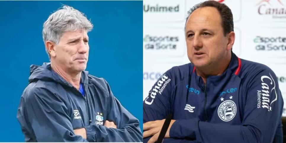 Guerra sem chão: Enquanto Renato Gaúcho ganha R$ 1,2 no Grêmio, esse é o valor que Ceni ganha no Bahia