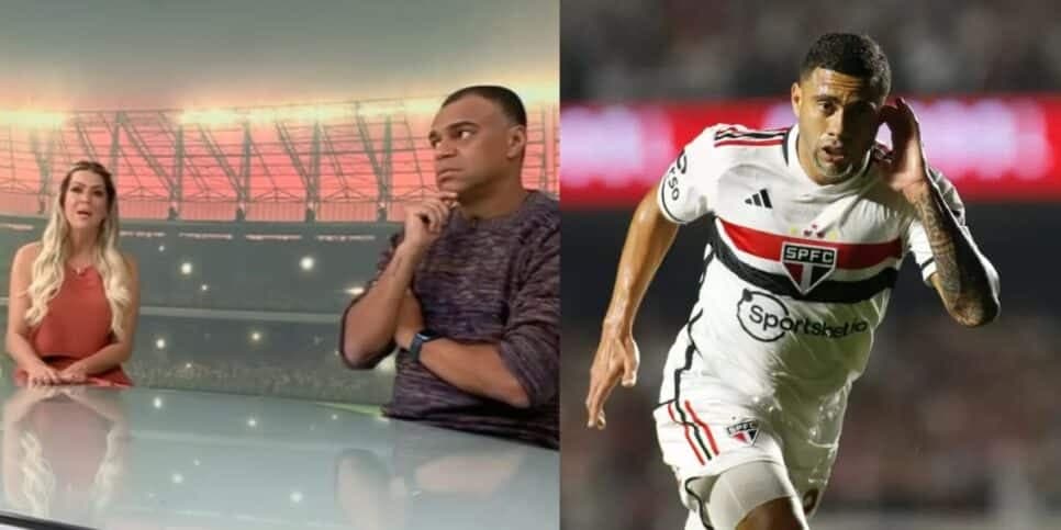 "Bem pesado": Renata e Denílson paralisa Jogo Aberto com situação delicada de Wellington Rato no São Paulo