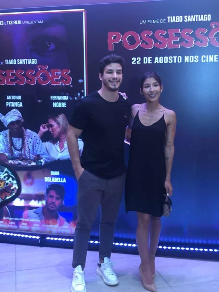 Rick Tavares e Juliana Xavier na pré-estréia de Possessões (Foto: Reprodução / Diego Laureano)

