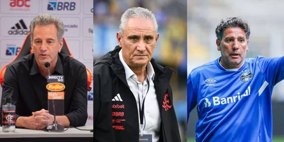 Guerra e Landim sem chão: Enquanto Tite ganha R$1,5M no Flamengo, o salário de Renato Gaúcho no Grêmio
