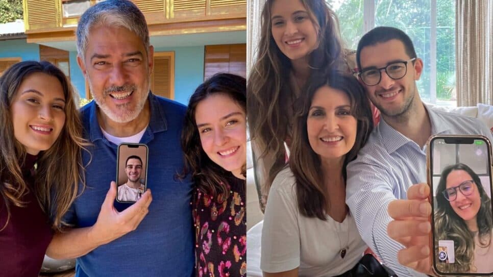 William Bonner e Fátima Bernardes tiveram trigêmeos (Fotos: Reprodução/ Instagram/ Montagem TV Foco)