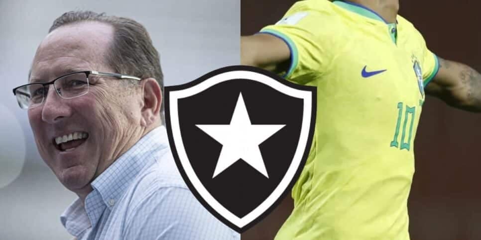 Textor abre a mão com PIX de R$60 milhões por reforço explosivo ao Botafogo para ser dupla de Tiquinho