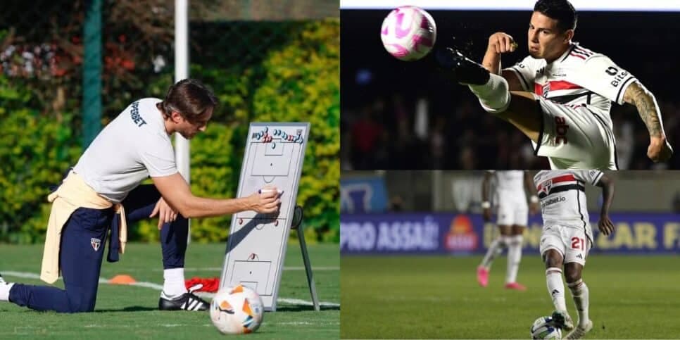 Limpa no São Paulo: Zubeldía bate o martelo e acaba de expulsar 2 craques de peso junto com James Rodriguez