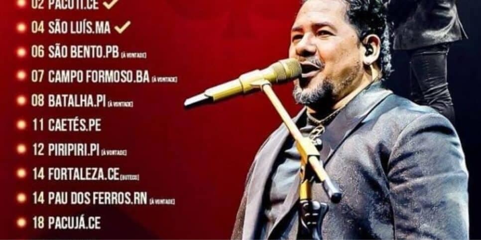 Zezo Potiguar anuncia agenda lotada de shows para o mês de setembro
