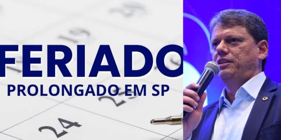 Tarcísio já sabe: Feriado PROLONGADO em SP chega na próxima SEGUNDA (23) para salvar paulistas