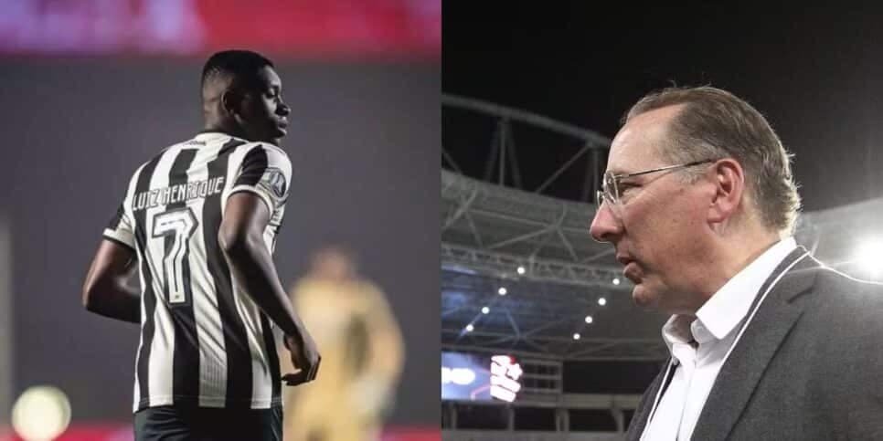 Quentinha com Luiz Henrique fora do Botafogo acaba de chegar como bomba a Textor