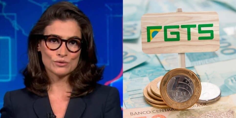 R$15,2B: Renata Vasconcellos paralisa JN com liberação EXTRA ao saldo do FGTS de 218M CLTs na Caixa