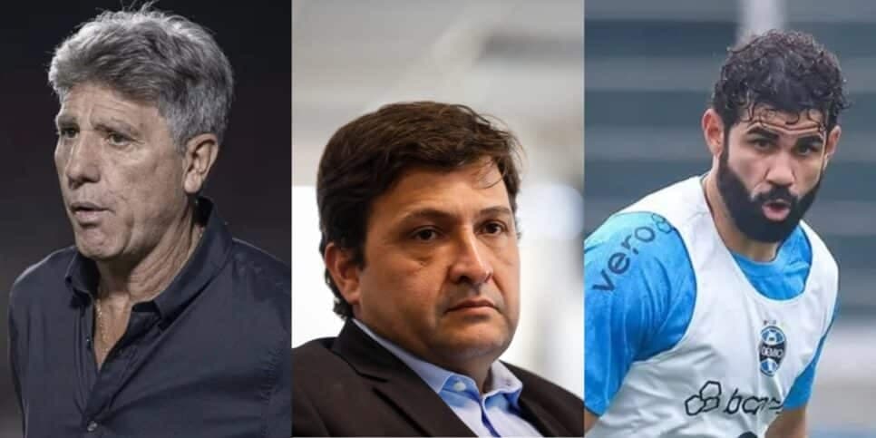 Saída de Diego Costa e Renato Gaúcho do Grêmio obriga Guerra a agir às pressas
