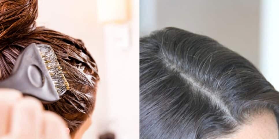 Fios morenos permanentemente: Tinta natural com 2 ingredientes cobre até a raiz do cabelo branco