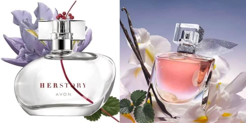 HerStory da Avon/La Vie Est Belle da Lancôme (Foto Reprodução/Montagem/Shopee/Beleza na Web)
