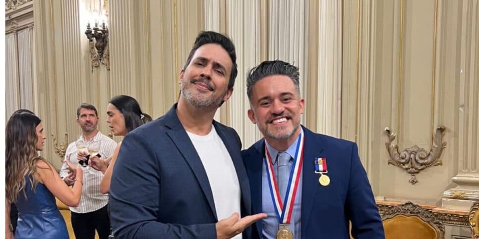 André Marques se declara para dentista, Bruno Ferreira, em noite de gala no Rio de Janeiro