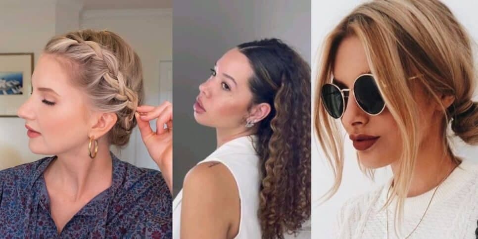 Penteados que disfarçam os fios brancos (Foto Reprodução/Montagem/Lennita/Tv Foco/Canva/Pinterest)