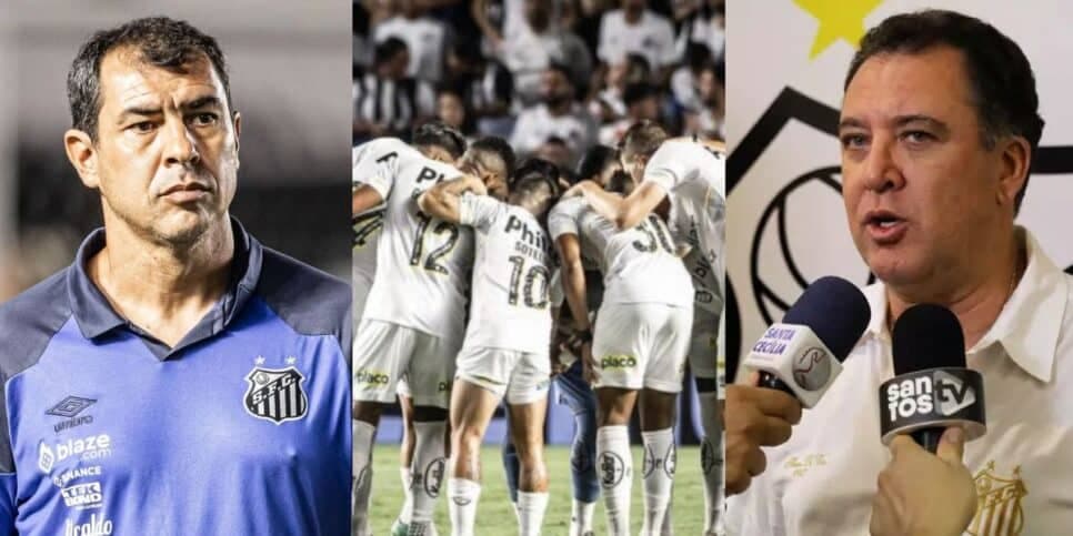 Carille desesperado: Teixeira perde paciência e arma debandada de 9 craques no Santos