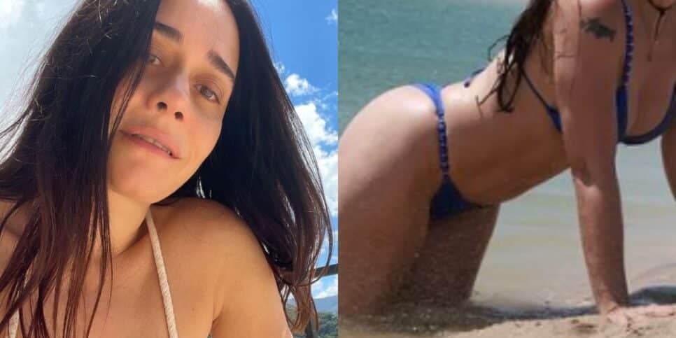 Alessandra Negrini surge de 4, usando biquíni fininho e choca aos 54 anos: “Sacanagem”