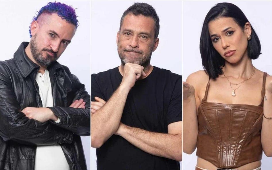 Fernando Presto, Juninho Bill e Larissa Tomásia estão na roça e correm risco de eliminação em A Fazenda 16 (Foto: Reprodução / Record) Fernando Presto, Juninho Bill e Larissa Tomásia estão na roça e correm risco de eliminação em A Fazenda 16 (Foto: Reprodução / Record)