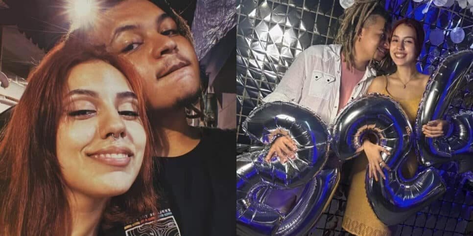 O famoso ex-ator da Globo ao lado de sua namorada (Foto: (Foto: Reprodução/Instagram/Montagem) O famoso ex-ator da Globo ao lado de sua namorada (Foto: (Foto: Reprodução/Instagram/Montagem)