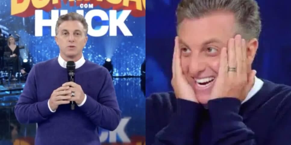 Huck perde o chão com atitude surpresa de fã na plateia do Domingão: 'É para mim?'