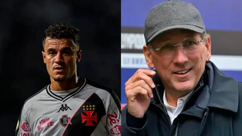 Adeus dupla de Coutinho: Textor libera PIX por contratação de craque do Vasco de R$ 90M para o Botafogo