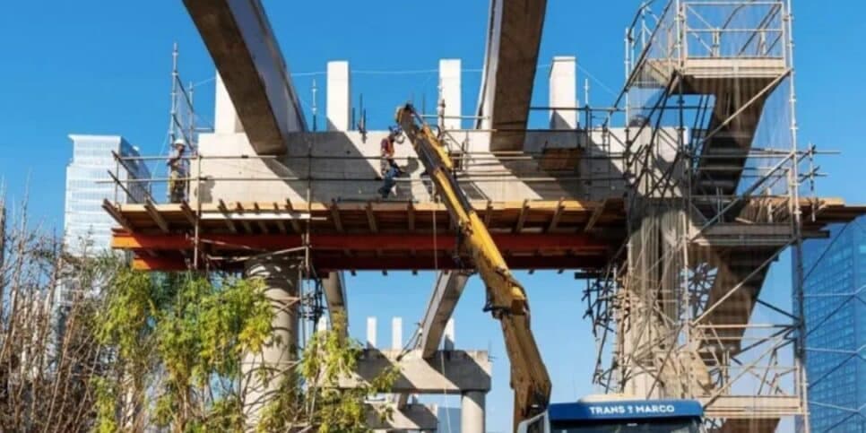 Obras Linha 17-Ouro (Foto: Reprodução / Diário do Transporte)