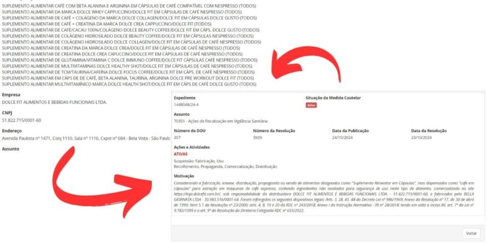 Proibição da ANVISA contra suplementos que incluem colágeno na composição (Foto Reprodução/Montagem/Lennita/Tv Foco)