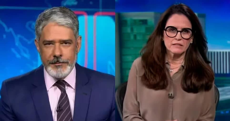 Bonner foge da raia, joga rojão nas mãos de substituta de Renata e público fica incrédulo com JN